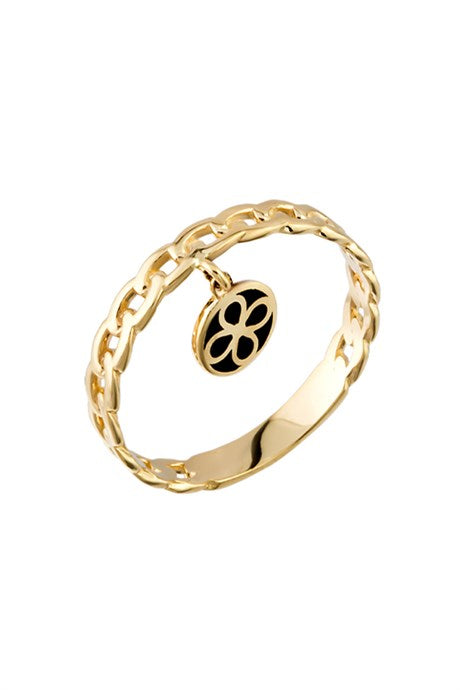 Solid Gold Wobbly Chain Ring | 14K (585) | 1.57 gr