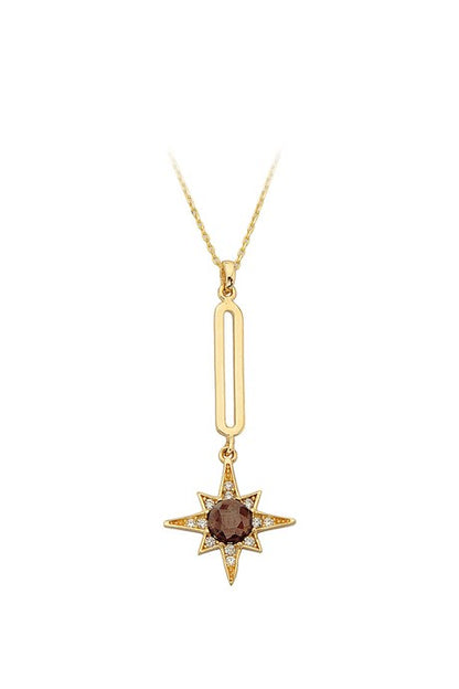 Solid Gold North Star Necklace | 14K (585) | 2.47 gr