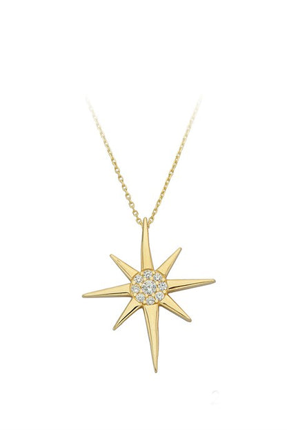 Solid Gold North Star Necklace | 14K (585) | 2.50 gr