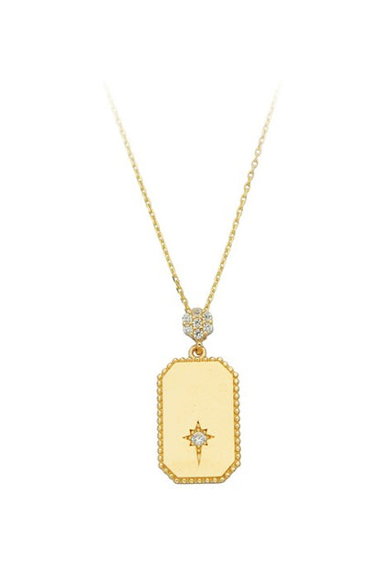 Solid Gold North Star Necklace | 14K (585) | 3.21 gr