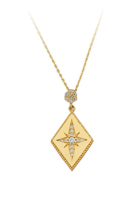 Solid Gold North Star Necklace | 14K (585) | 2.50 gr