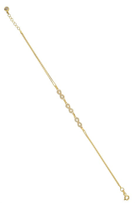 Solid Gold Infinity Bracelet | 14K (585) | 2.46 gr