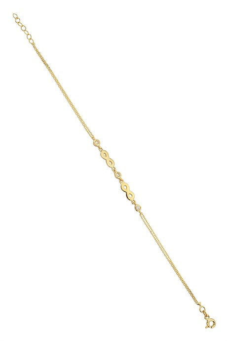 Solid Gold Infinity Bracelet | 14K (585) | 2.26 gr