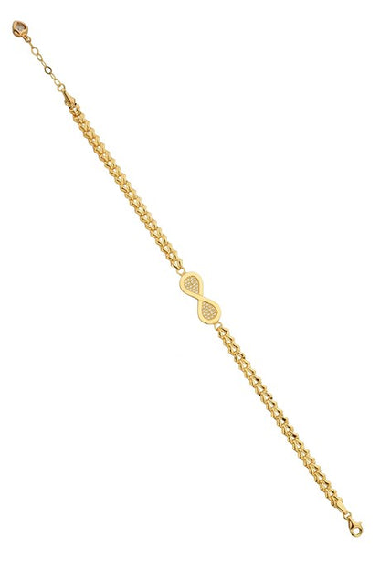 Solid Gold Infinity Bracelet | 14K (585) | 4.84 gr