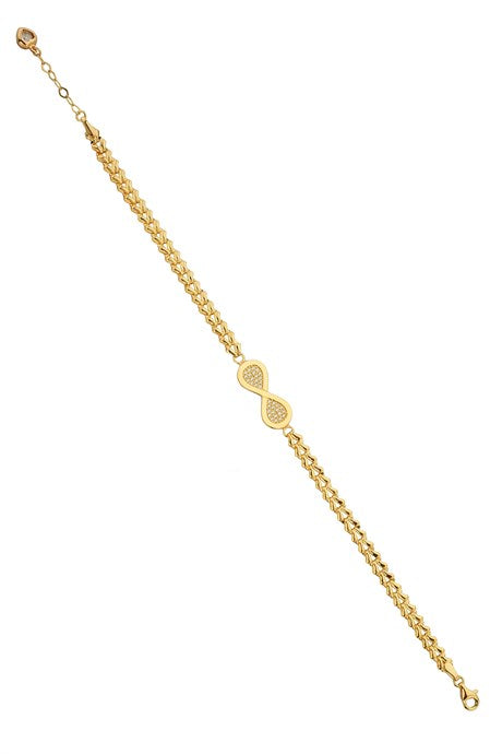 Solid Gold Infinity Bracelet | 14K (585) | 4.84 gr