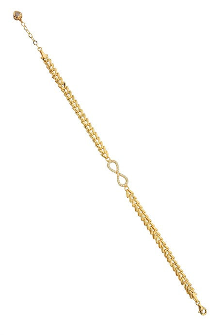 Solid Gold Infinity Bracelet | 14K (585) | 4.75 gr