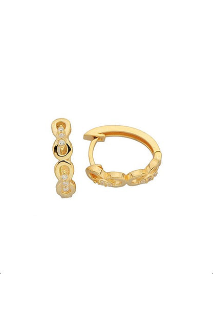 Solid Gold Infinity With Figure Circle Earring | 14K (585) | 1.61 gr