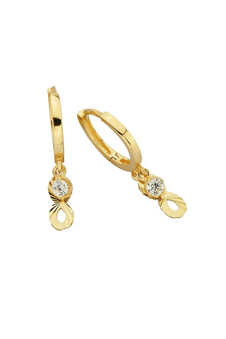 Solid Gold Infinity Circle Earring | 14K (585) | 2.15 gr