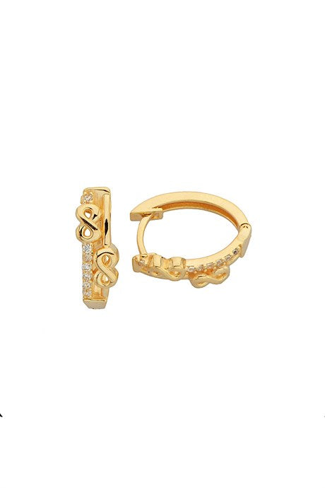 Solid Gold Infinity Circle Earring | 14K (585) | 1.83 gr