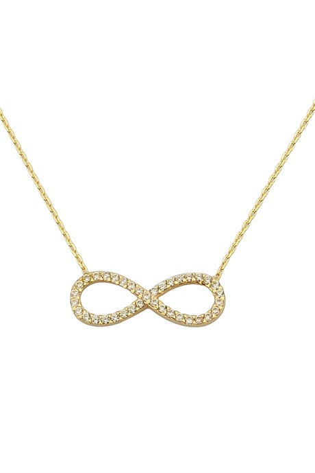 Solid Gold Infinity Necklace | 14K (585) | 1.58 gr