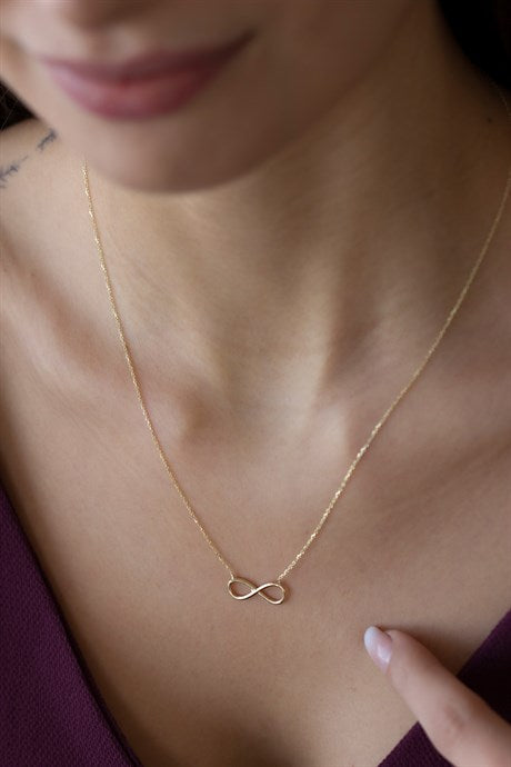 Solid Gold Infinity Necklace | 8K (333) | 1.73 gr