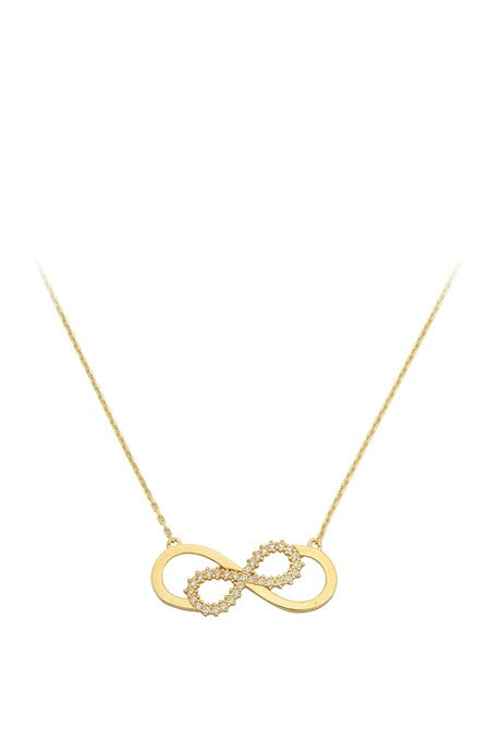 Solid Gold Infinity Necklace | 14K (585) | 2.45 gr