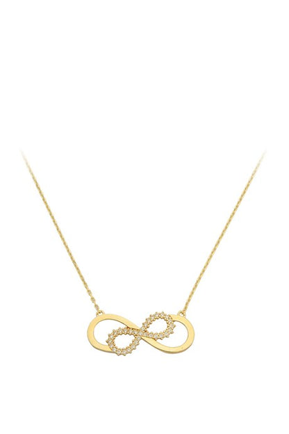 Solid Gold Infinity Necklace | 14K (585) | 2.45 gr