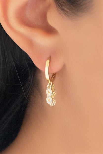 Boucle d'oreille infini en or massif | 14K (585) | 2,29 grammes