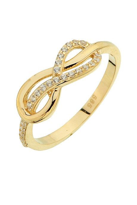 Anillo infinito de oro macizo | 14K (585) | 1,84 gramos