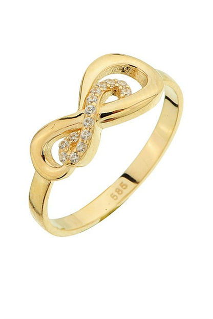 Solid Gold Infinity Ring | 14K (585) | 1.93 gr
