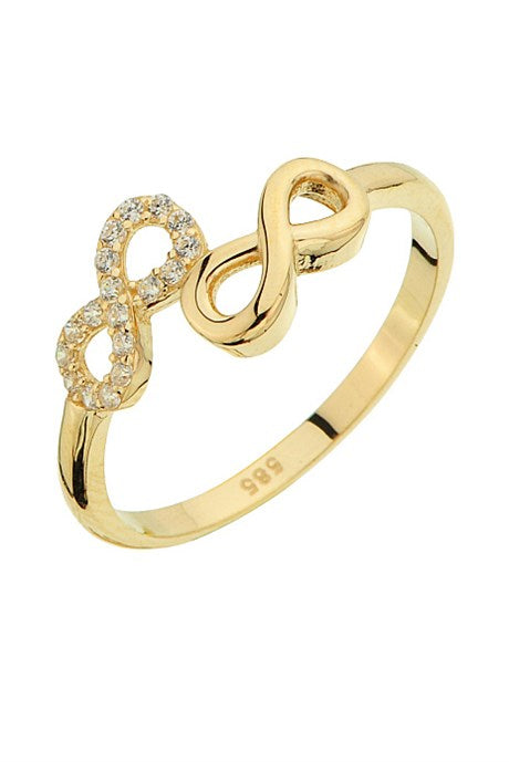 Solid Gold Infinity Ring | 14K (585) | 1.80 gr | Adjustable Ring