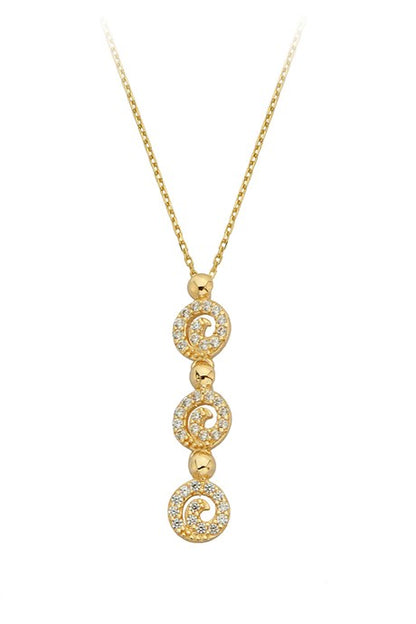 Solid Gold Spiral Necklace | 14K (585) | 1.78 gr