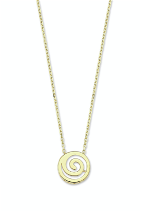 Collar en espiral de oro macizo | 14K (585) | 1,37 gramos