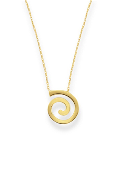 Solid Gold Spiral Necklace | 14K (585) | 2.38 gr