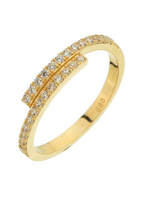 Solid Gold Full Eternity Round Ring | 14K (585) | 2.08 gr