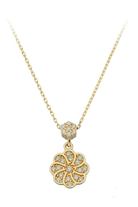 Collier fleur design en or massif | 14K (585) | 1,70 gr