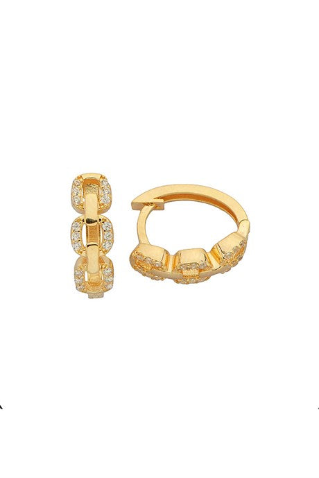 Solid Gold Design Circle Earring | 14K (585) | 2.22 gr