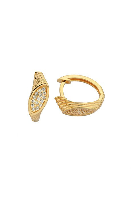 Solid Gold Design Circle Earring | 14K (585) | 2.58 gr
