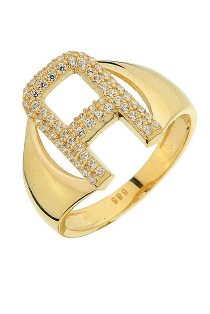 Solid Gold Design Letter Ring | 14K (585) | 3.18 gr