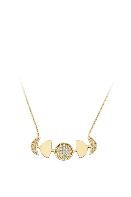 Collier croissant design en or massif | 14K (585) | 1,89 g