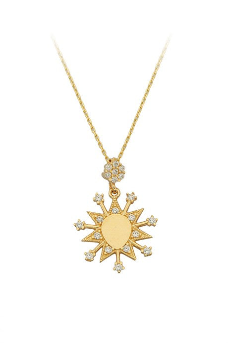 Solid Gold Design Necklace | 14K (585) | 2.19 gr