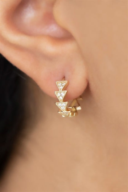 Boucle d'oreille design en or massif | 14K (585) | 2,69 grammes