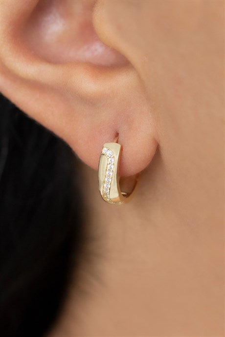 Boucle d'oreille design en or massif | 14K (585) | 2,68 grammes