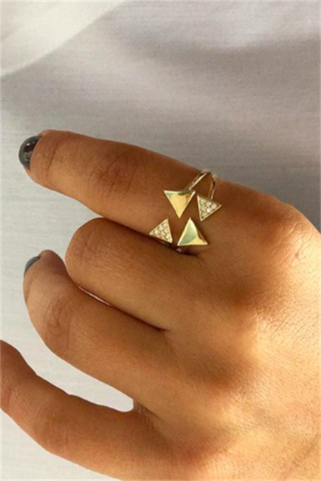 Solid Gold Design Ring | 14K (585) | 2.21 gr | Ayarlanabilir Yüzük