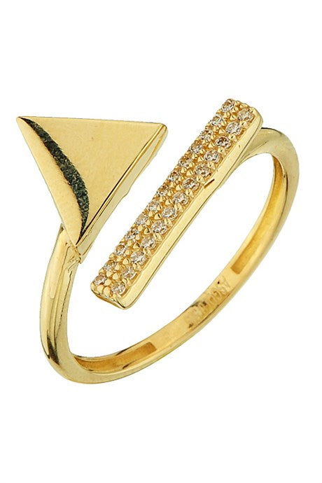 Solid Gold Design Ring | 14K (585) | 2.76 gr | Adjustable Ring