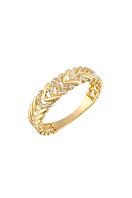 Anillo de diseño de oro macizo | 14K (585) | 1,83 gramos