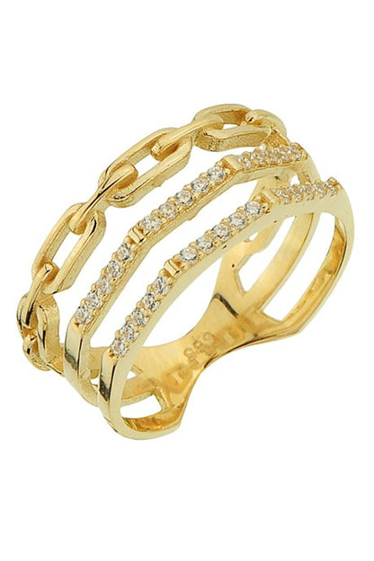 Solid Gold Design Ring | 14K (585) | 3.00 gr