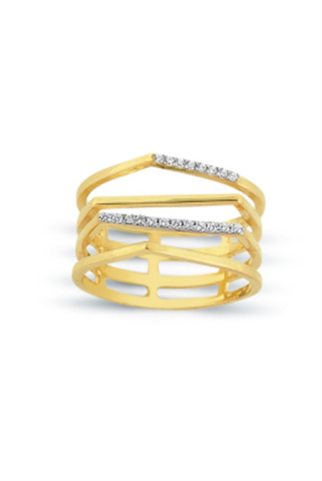 Solid Gold Design Ring | 14K (585) | 3.48 gr