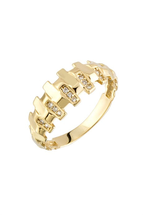 Bague design en or massif | 14K (585) | 1,93 g