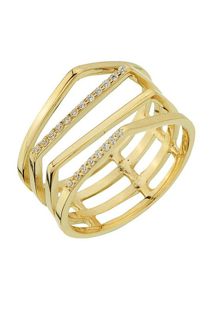 Solid Gold Design Ring | 14K (585) | 4.28 gr