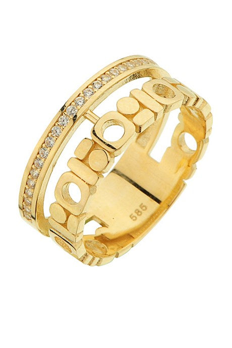 Solid Gold Design Ring | 14K (585) | 3.71 gr