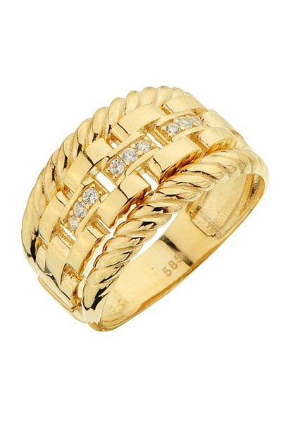 Bague design en or massif | 14K (585) | 4,44 grammes