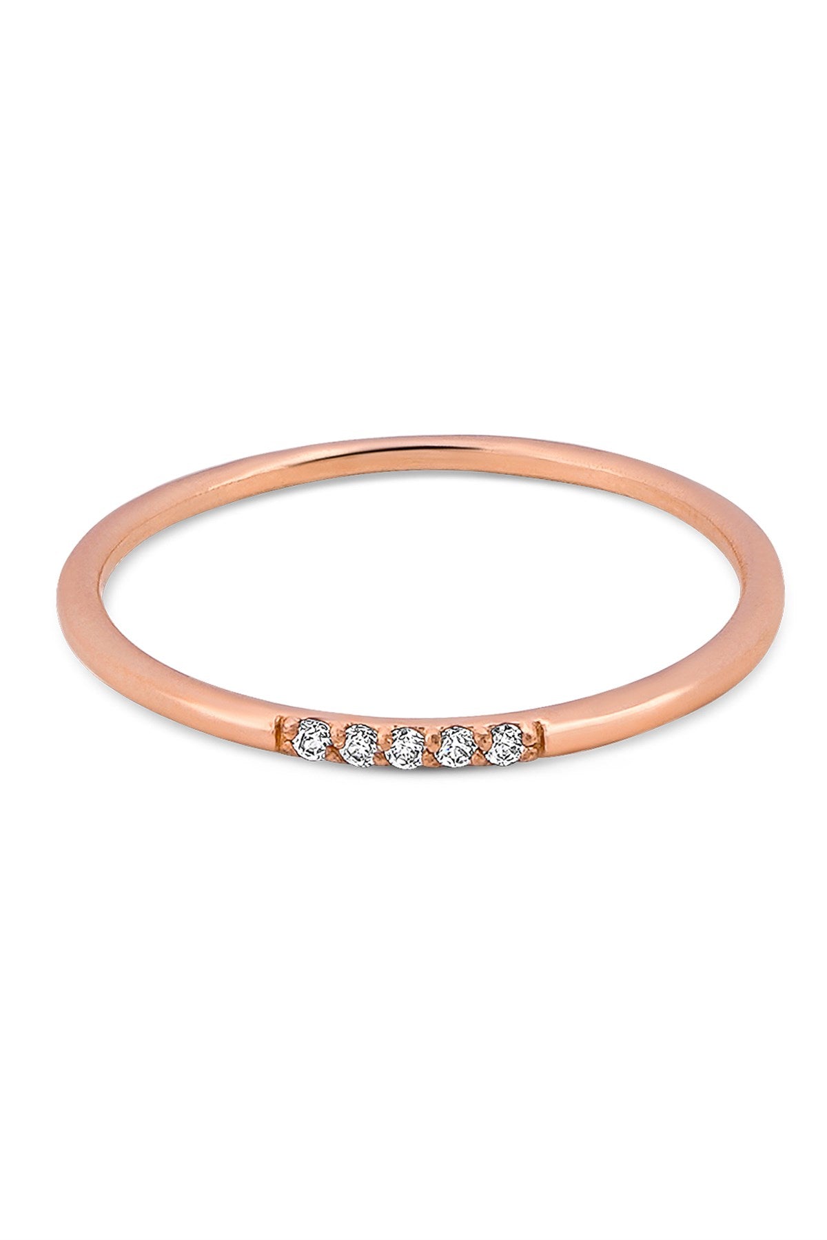 Anillo de bodas de piedras preciosas de oro macizo