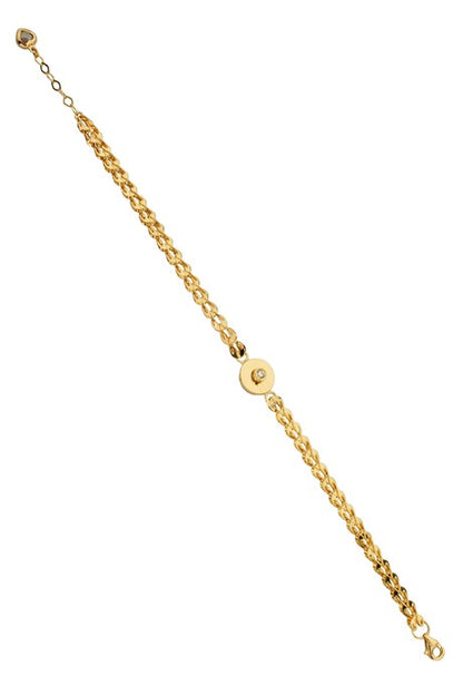 Solid Gold Gemstone Bracelet | 14K (585) | 5.12 gr