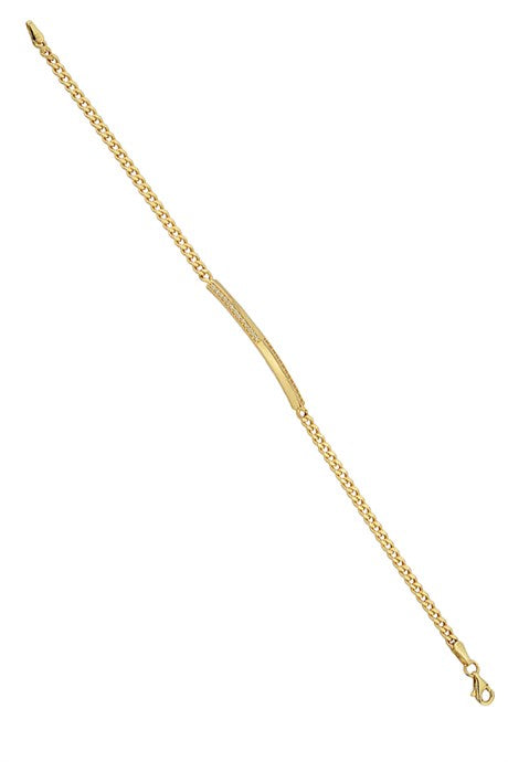 Solid Gold Gemstone Stick Bracelet | 14K (585) | 3.21 gr