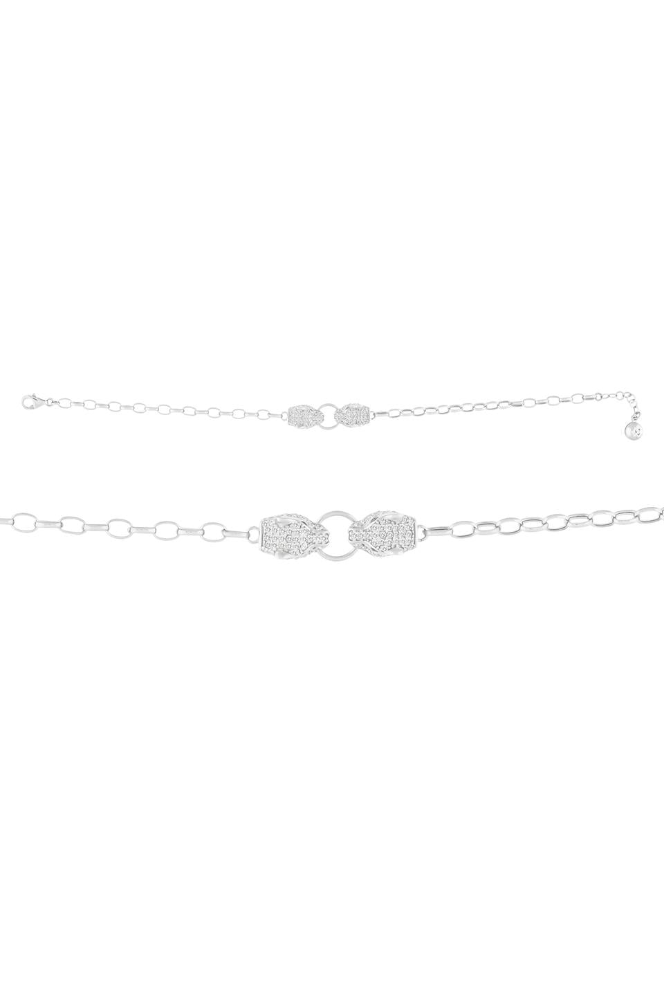 Pulsera de tigre con piedras preciosas de oro macizo