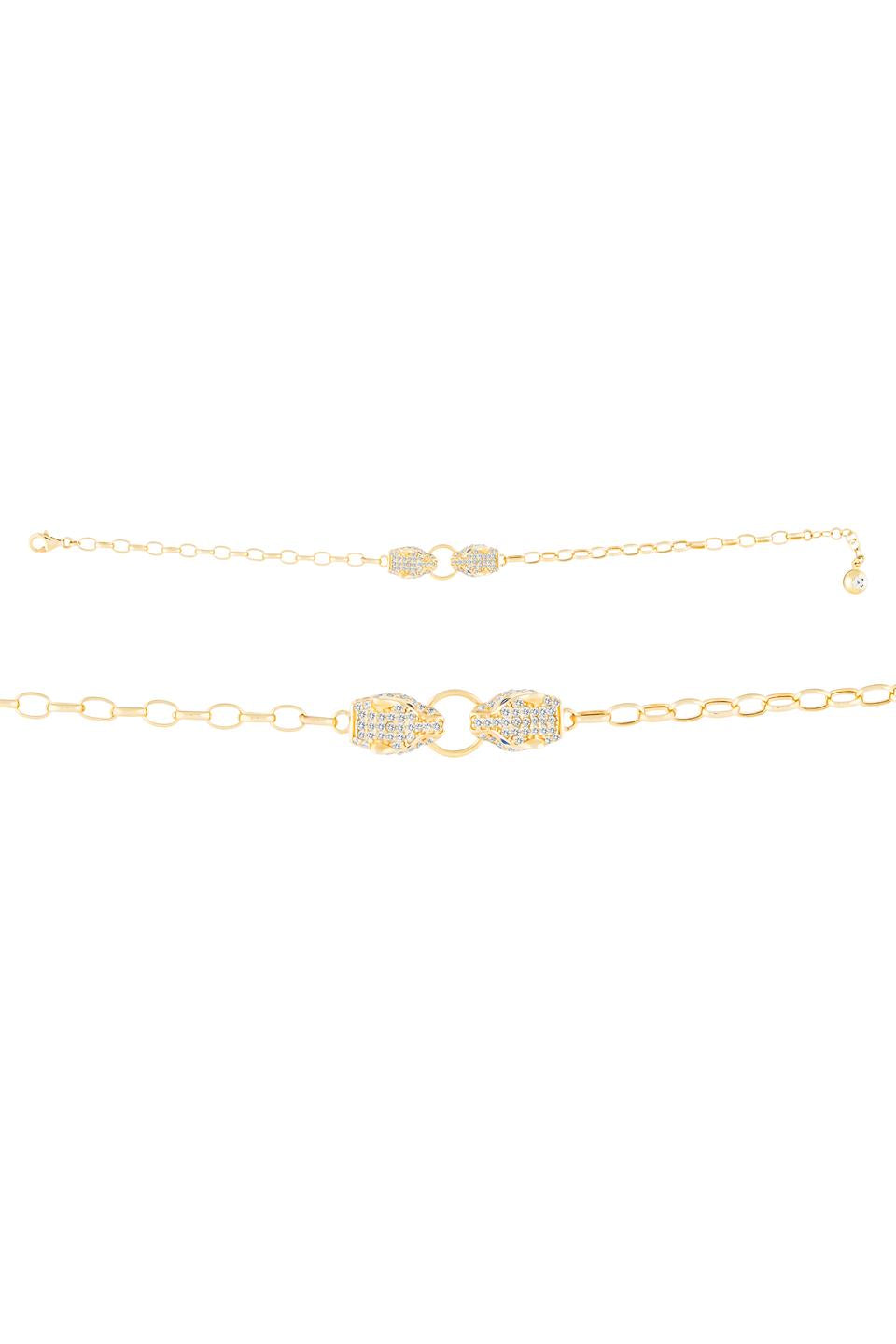 Pulsera de tigre con piedras preciosas de oro macizo