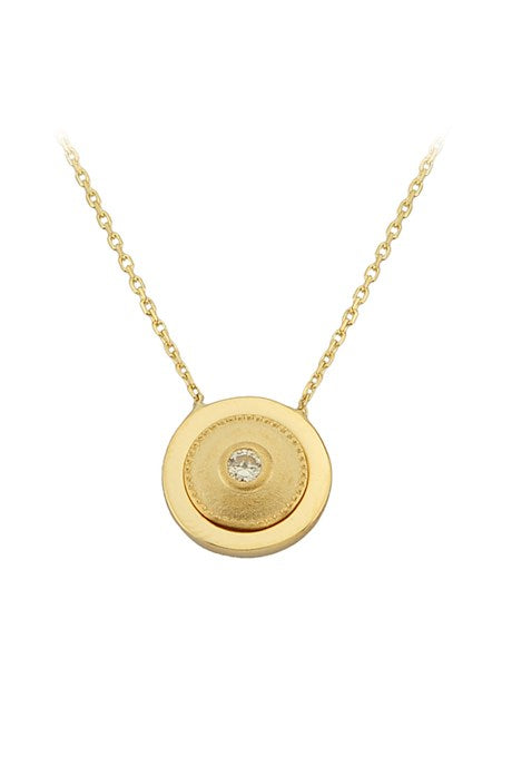 Solid Gold Gemstone Necklace | 14K (585) | 2.10 gr