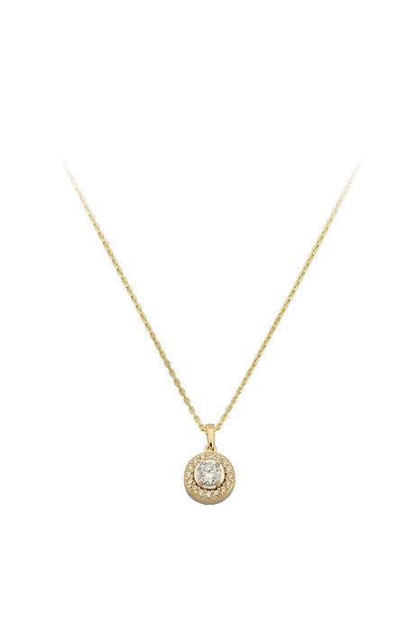 Solid Gold Gemstone Necklace | 14K (585) | 1.93 gr