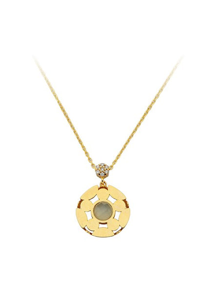 Solid Gold Gemstone Necklace | 14K (585) | 2.74 gr